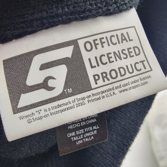 Snap On Tools Winter Beanie Hat One Size Neon Black Knit Mechanic Wrench Ratchet - Picture 4 of 6